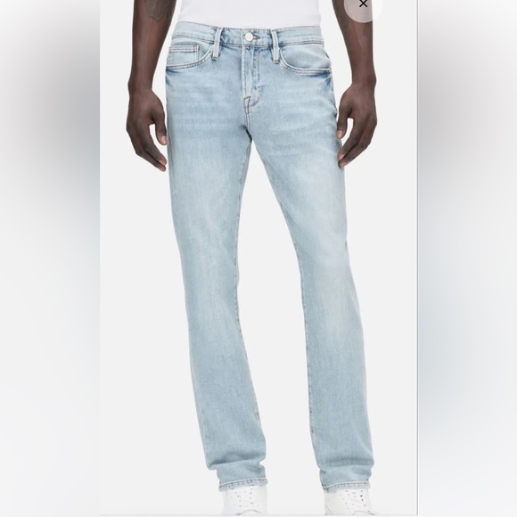 Men’s Frame jeans L’Homie Slim comfy stretchy sz33 bestseller light blue - Picture 2 of 16